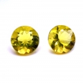 Bild 1 von 1.30 ct IF! Perfektes Paar runde gelbe  6.3  mm Mexiko Opale