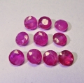 Bild 1 von 6.77 ct. 10 Stück runde pink rote 5 mm Madagaskar Rubin Edelsteine