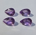 7.25 ct. 4 pieces fine 9 x 7 mm Bolivia Amethyst Pears