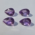 7.25 ct .  4 Stück schöne  9 x 7 mm Bolivien Amethyst Tropfen