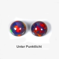Bild 1 von 1.28 ct. Schönes Paar schwarze runde 6 mm Multi Color Opale