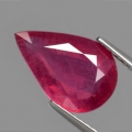 3.89 ct. Top Red 13 x 8.5 mm Pear Facet Mozambique Ruby