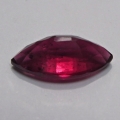 Bild 2 von 5.1 ct. Großes rotviolettes 15.5 x 7.5 mm Herz Rhodolith Granat Navette