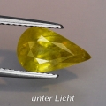 Bild 2 von 2.67 ct. Gelblich Grüner  11 x 6.9 mm Madagaskar Titanit Sphene Tropfen