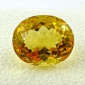 11.63 ct. Augenreiner ovaler Goldgelber 15.7 x 13.1 mm Brasilien Citrin