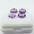 Bild 2 von 2.66 ct  4 Stück feine ovale Light Violette 7 x 5 mm Brasilien Amethyst Edelstei