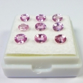 2.88 ct. 9 Pieces Fine Oval 4.5 x 3.5 mm Pink Sri Lanka Sapphire Gemstones