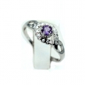 Bild 1 von Feiner 925 Silber Ring mit Brasilien Amethyst  GR 59,5 (Ø19 mm)