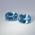 2.45 ct VS! Stunning Pair of oval  blue  7 x 5 mm Cambodia Zircon