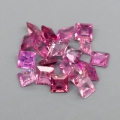 1.64 ct. 20  Stück edle Pink 2 - 3.0 mm Mosambik Karree Facette Turmaline
