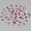 3.03 ct. 49 Stück runde 1.7 - 3.0 mm Pink Mosambik Turmaline,100 Natürlich !!