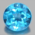 3.08 ct. Feiner runder 8.8 mm Brasilien Swiss Blue Topas