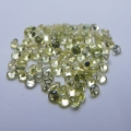 1.85 ct  100 Stück Grüngelbe 1.6 mm Brillantschliff Madagaskar Saphire