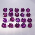 4.80 ct. 20 pieces noble Pink- Violet 3.5 mm Rhodolite Garnet Gems. Ravashing color!