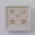 Bild 2 von 1.49 ct VS! 5 pieces of fine 4 x 4 mm Light Pink Morganite Gemstones
