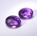 3.75 ct Beautiful Pair of oval 9 x 7 mm Amethysts from Bolivia