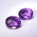 Bild 1 von 3.75 ct Beautiful Pair of oval 9 x 7 mm Amethysts from Bolivia