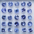 2.85 ct VS! 25 pieces of round 2.5 - 3 mm brillant cut tanzanite gemstones