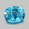 2.14 ct. VVS! Schöner echter ovaler 9.1 x 7.4  mm Brasilien Swiss Blue Topas