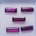 3.05 ct. VS! 5 Pieces Pink-Violette 8 x 3 mm Baguette Rhodolite Garnet