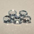Bild 1 von 3.10 ct. 5 Stück augenreine ovale 7 x 5 mm Aquamarine
