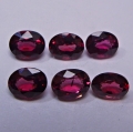 Bild 1 von 5.63 ct VS!  6 pieces of oval cherry red 6.5 x 5 mm Rhodolite Garnet