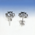Bild 3 von 925 Silver Stud Earrings with Dark Blue Madagascar SapphireGemstones