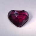 Bild 2 von 4.56 ct. Großes rotviolettes 11 x 9.5 mm Rhodolith Granat Herz
