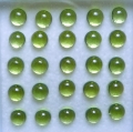 9.5 ct. 25 pieces eye clean green round 4 mm Pakistan Peridot Cabochons