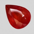 Bild 1 von 5.62 ct. Großer orange-roter  12 x 9 mm Spessartin Granat Tropfen