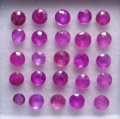 Bild 1 von 3 ct. 25 pieces round pink red  2.3 - 3  mm Mozambique Ruby Gemstones