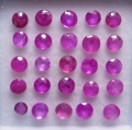 3 ct. 25 pieces round pink red  2.3 - 3  mm Mozambique Ruby Gemstones