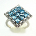 Bild 1 von Faszinierender 925 Silber Ring mit Brasilien Sky Blue Topas GR 53,5 (Ø 17 mm)