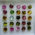 Bild 1 von 5 ct. 25 Stück runde unbeh. 3.8 mm Multi Color Brasilien Turmaline