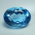 Bild 1 von 23.17 ct. Augenreiner ovaler 19 x 14 mm Brasilien Swiss Blue Topas