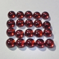8.77 ct. 20 pieces of  red round 4 mm Mosambique Garnet Cabochons