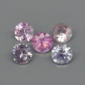 1.35 ct. 5 piece round unheated. 3.8 - 4.0 mm Multicolor Burma Spinels