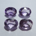 5.3 ct. 4 pieces fine oval 8.5 x 6.5 mm Bolivia Amethyst Gems