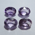 Bild 1 von 5.3 ct .  4 Stück feine ovale 8.5 x 6.5 mm Bolivien Amethyste