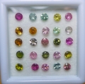 Bild 1 von 3.8 ct. 25 Stück feine runde unbeh. 3 mm Multi Color Brasilien Turmaline
