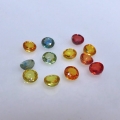 3.63 ct. VS! 12 pieces round 3.5 mm Multi Color Songea Sapphires