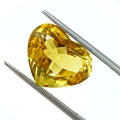 Bild 2 von 10.71 ct VVS! Noble fine Gold Yellow 16 x 12.8 mm Brazil Citrine Heart