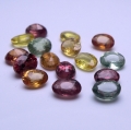 3.50 ct 16 pieces oval 4 x 3 mm Multi Color Tanzania Sapphires