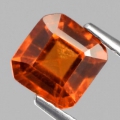 1.58 ct. Toller Rot Oranger 6.4 mm Oktagon Hessonit Granat mit klasse Farbe!