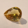 Bild 1 von 13.66 ct. Eye Clean Gold Yellow 19 x 14.3 mm Pear Facet Brazil Citrine