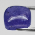 8.71 ct. Schöner großer Violett- Blauer 11.3 x 11 mm Cushion Cabochon Tansanit