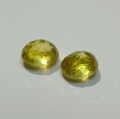 Bild 2 von 1.21 ct. Schönes Paar ovale grünlich gelbe 5.4 x 4.4 mm Madagaskar Titanit Sphen