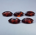 3.15 ct. 5 beatiful garnet 8 x 4 marquise gemstones from Mosambique