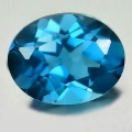 2.27 ct. VS!! Hübscher ovaler 9 x 7 mm Brasilien London Blue TOPAS