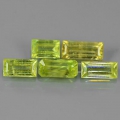 1.79 ct. 5 Stück feine gelblich- Grüne Titanit Sphene Edelsteine aus Madagaskar